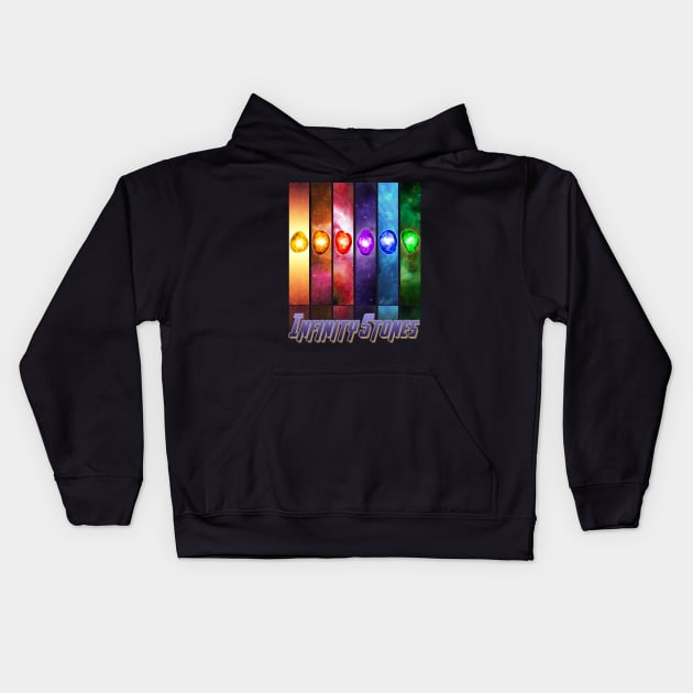 Infinity Stones Kids Hoodie by edbertguinto